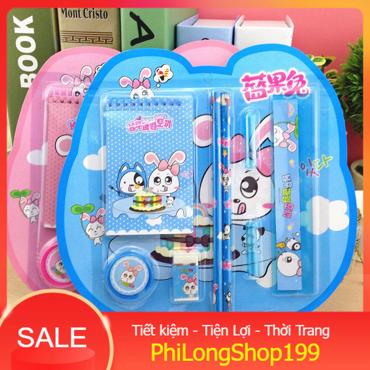 Bộ dụng cụ học tập 8 món cho bé [philongshop199]