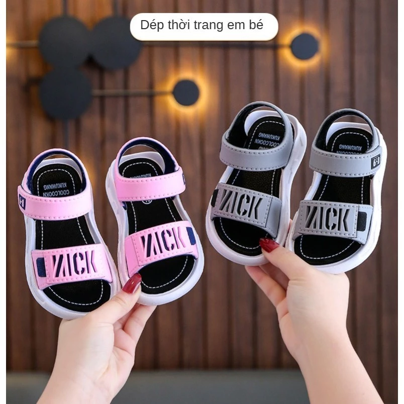 Giày Sandal Bé Trai Giày Đi Biển Thường Ngày Velcro Học Sinh Tiểu Học Trung Lớn Trẻ Em Bé Trai Bé Gái Phiên Bản Hàn Quốc Thể Thao Trẻ Em Dép